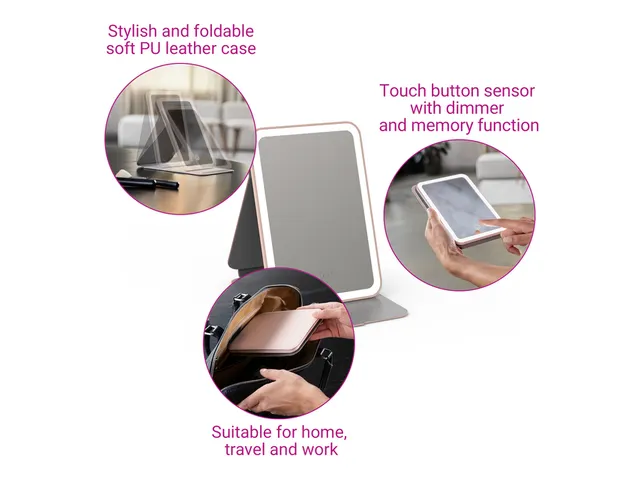 Medisana CM 400 Tablet cosmetica spiegel LED-verlicht Roze