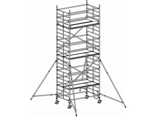 rolsteiger,reik H 7,4m,steiger H 6,64m,3platform(s),m. luik