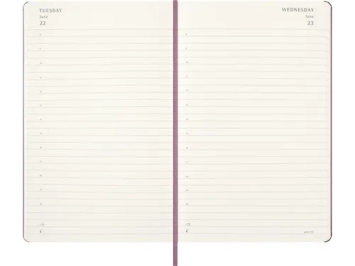 Agenda 2027 Moleskine 12M Daily 1dag/1pagina large hc majestic pink