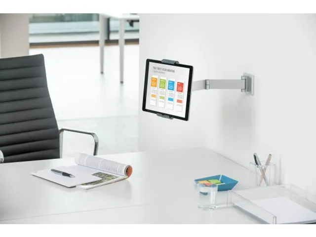 Durable Tablethouder Flexibel Arm wandsteun 1kg single 7-13 inch zilve