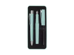 Balpen en Vulpen Faber-Castell Poly Pen in giftbox caribic blue