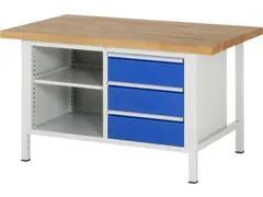 werkbank,HxBxD 840-1040x1500x900mm,beukblad,draagverm. 1250kg,4voeten