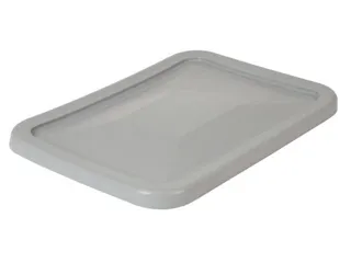 oplegdeksel,PE,v. Rechthoekige bak inhoud 135l,BxD 660x432mm,grijs - 2