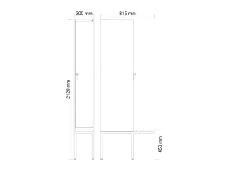locker met bank,HxBxD 2120x300x815mm,1vak,vak B 300mm,draaigrendel - 4