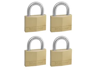 Hangslot MasterLock 4 gelijksluitend messing 50mm - 1