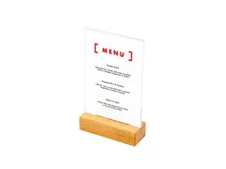 Houten Menuhouder T Tafeldisplay A6 Portret