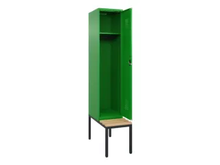 locker met bank,HxBxD 2120x400x815mm,1vak,vak B 400mm,cilinderslot - 1