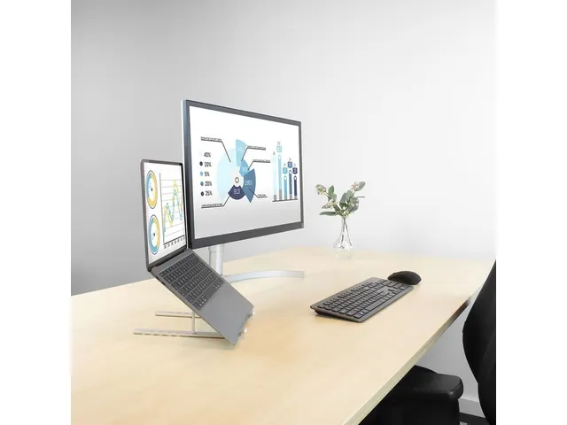 Laptopstandaard ACT 6 standen aluminium