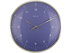 Wandklok NeXtime 60 minutes Ø33cm metaal blauw streep/cijfers