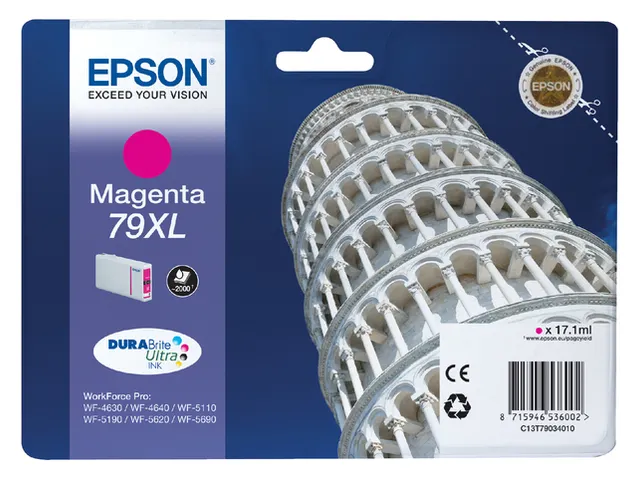 Inktcartridge Epson 79XL T7903 rood HC C13T79034010