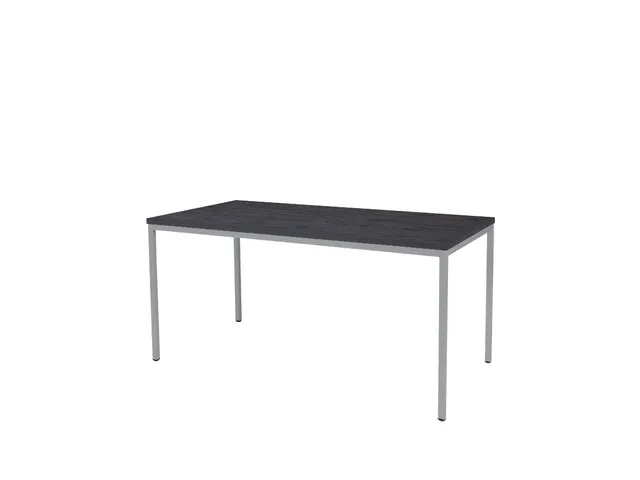 Domino Basic Tafel Vaste Hoogte 160x80 houtprint schaduw alu 4-poots