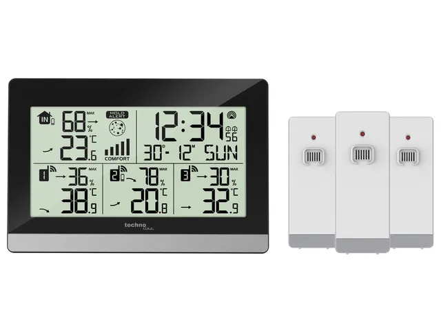 Weerstation Technoline WS 7065 144x96x38mm zwart/zilver met 3 buitense