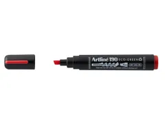 Permanent marker Artline 190 Eco schuin 2-5mm rood Dry Safe