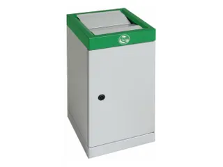 afvalbak,niet-brandbaar,30l,HxBxD 600x300x300mm,binnenbak staal - 1