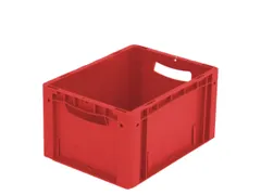 Euronorm Stapelkrat Pp 220x400x300mm Wanden/bodem Gesloten Rood 21l