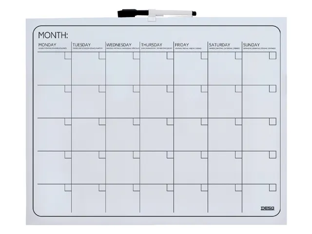 Planbord Desq maand 40x50cm magnetisch