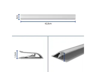 Aluminium wand klemlijst zelfklevend 42.8cm - 3