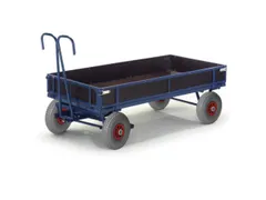 Handtrekwagen 4 Wielen 1000kg 1960x960mm Houten Wanden Luchtbanden