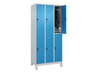 dubbeldekse locker,HxBxD 1950x900x500mm,3x2vak.,vak B 300mm - 3