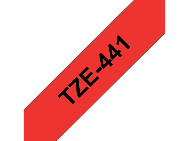 Ruban de lettrage Brother P-Touch TZe-441 standard 18mm noir sur rouge