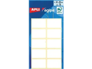 Witte Etiketten In Etui Ft 20x32mm (B X H), 70 Stuks, 10 Per vel - 1