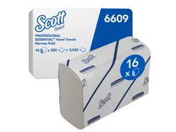 Handdoek Scott i-vouw 2-laags 212x186mm 16x220stuks wit 6609