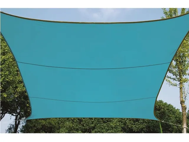 Voile solaire carré 5x5m Bleu ciel