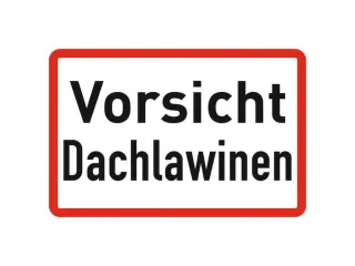 aanwijzingsbord,Pas op! Daklawines,aluminium gemerkt,gemoffeld - 1