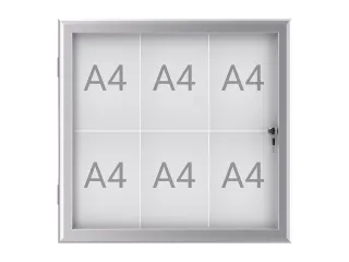 Buiten- binnenvitrine wand MAULexcite whiteboard 6xA4 met slot - 1