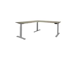 Elektrisch Hoekbureau Dextro Plus 200x200cm Frame Alu Blad Robson Eik