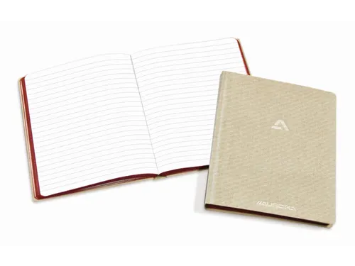 Notitieboek Aurora A5 lijn 192 pagina's 80g linnen grijs