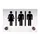 Toiletbord Glasslook Genderneutraal 150x100mm Plexiglass