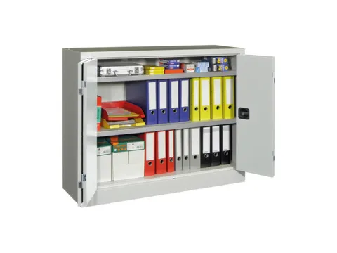 Armoire grand espace à portes pliantes RAL7035 façade RAL7035