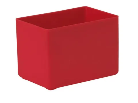Inzetbak HxLxB 54x80x53mm Polystyreen Rood 50 stuks