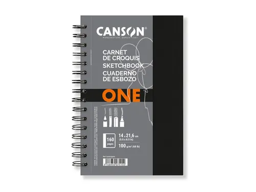 Schetsboek Canson Art Book One spiraalgebonden 80vel 100gr 140x216mm w