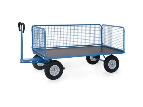 Handtrekwagen 6436P 750kg 1935x995mm draadgaas polyurethaan wielen