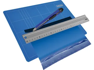 Snijmat, 3-Laags, Blauw, Ft 22x30cm A4 - 2