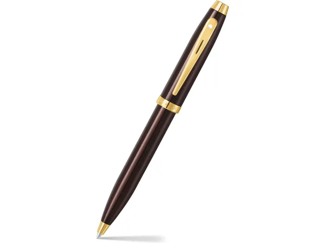 Balpen Sheaffer 100 E9370 Coffee brown PVD gold