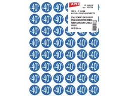 Agipa Kortinglabel -40% blauw 192 stuks verwijderbaar