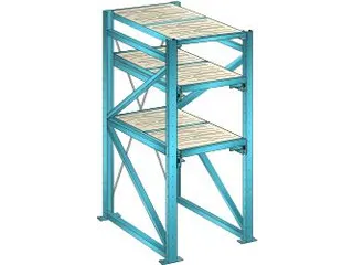 uittrekstelling voor zware lasten,HxBxD 2000x890x1260mm,vaklast 800kg - 2
