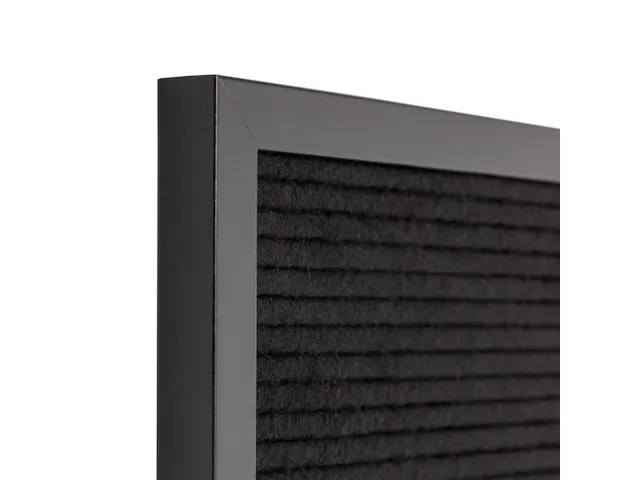 Letterbord Zwart 30x30cm met Zwarte Lijst