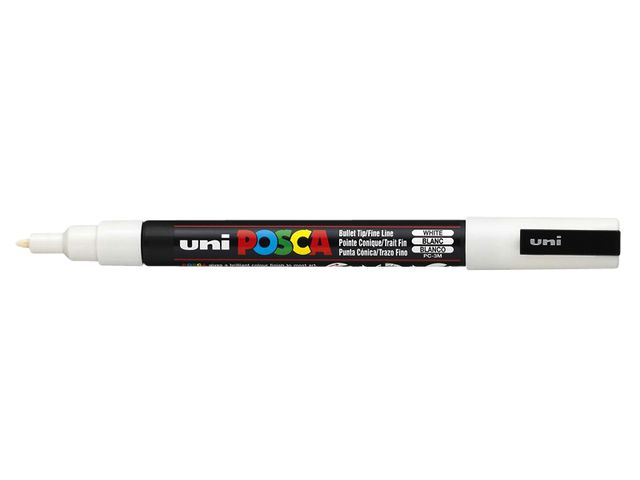 Marqueur peinture Posca PC3M pointe fine 0,9-1,3mm blanc