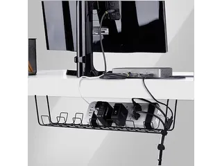 Kabelmanagement Tray voor onder bureau, 61,5cm Zwart - 7