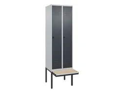 locker voor scheiding van kleding,HxBxD 2120x600x815mm,2vak