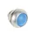 Ronde Metalen Drukschakelaar Met Blauw Kapje - 1P Spst Off-(On)