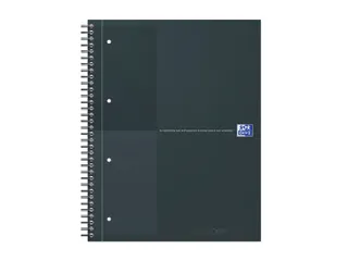 Spiraalblok Oxford International Notebook A4+ lijn Zwart - 1