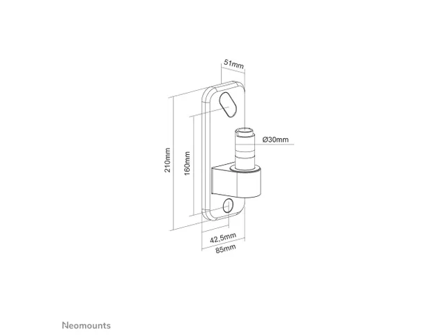 Neomounts NEXT AWL75-450BL Muuradapter monitorarm - 100% plasticvrije