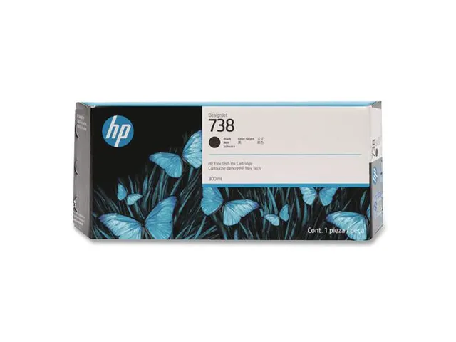 HP 738M zwarte DesignJet inktcartridge 300ml 498Q0A