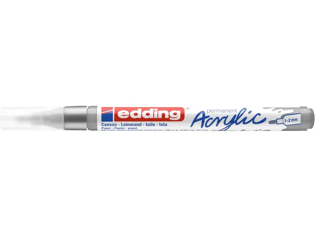 Acrylmarker edding e-5300 fijn zilver