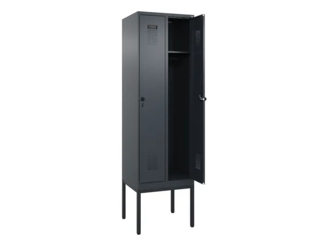 locker,HxBxD 2120x600x500mm,2vak,vak B 300mm,draaigrendel